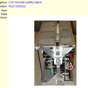 Philips C78x Power Supply 60KW - P/N: 452213303222